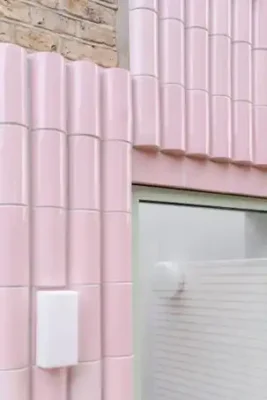 pink tile Ceramic Facade property brick