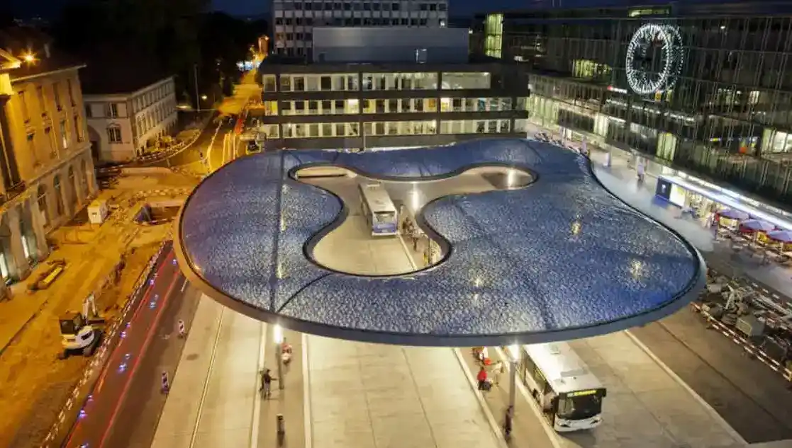 Bus Station Canopy Aarau, Switzerland - Swiss Architecture Tours